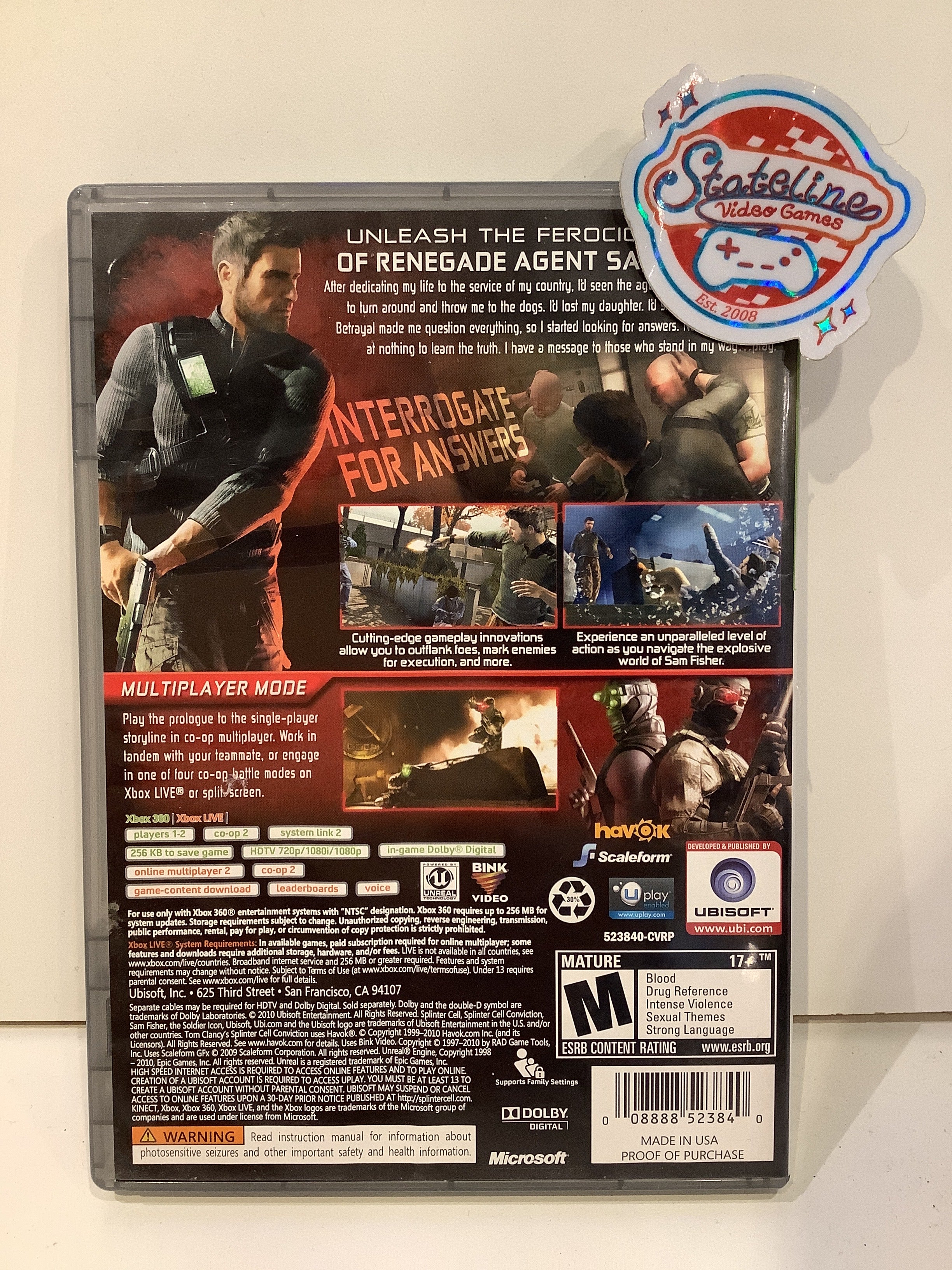 Splinter Cell: Conviction [Platinum Hits] - Xbox 360 - Image 2