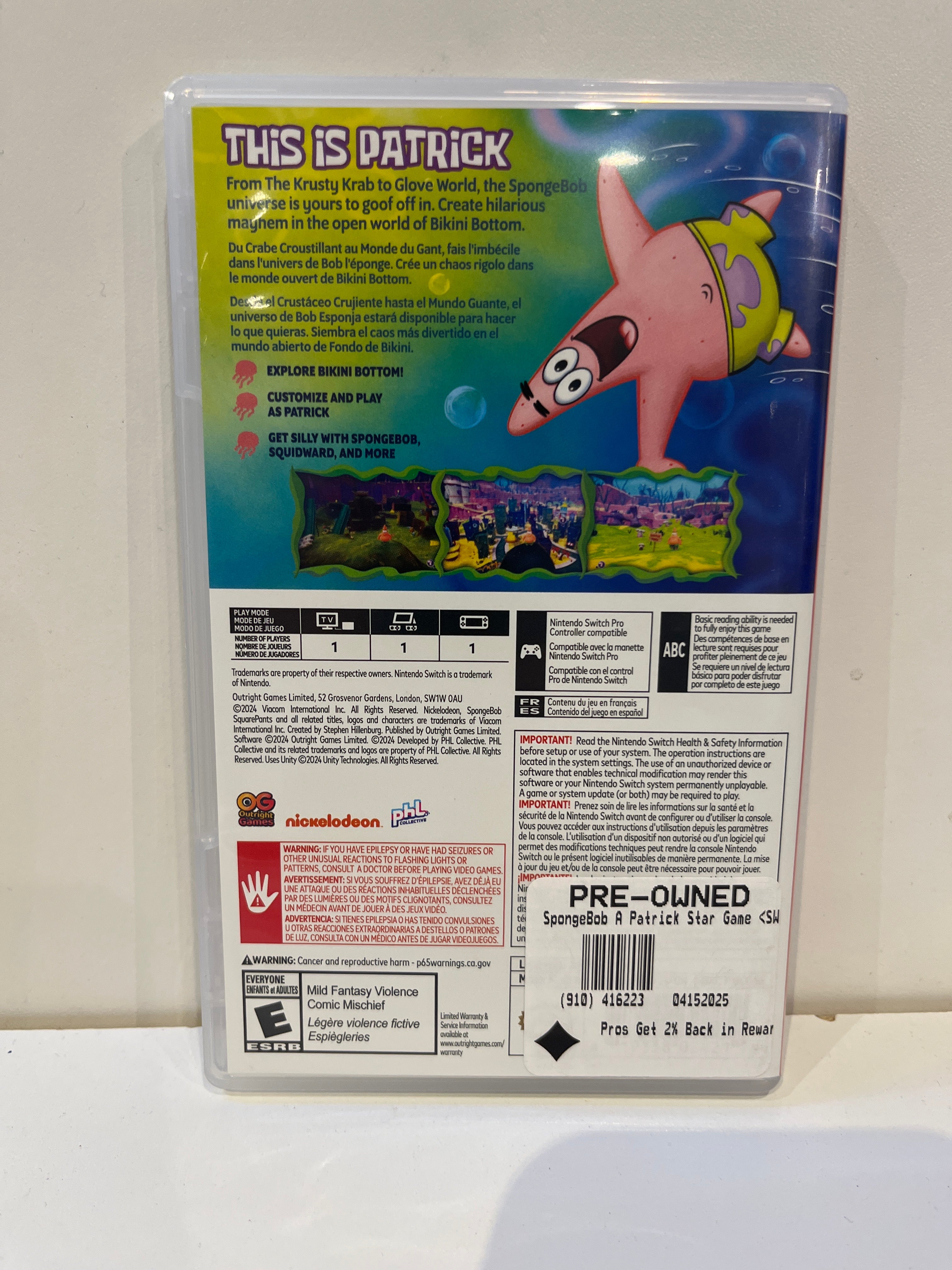 Spongebob SquarePants: The Patrick Star Game - Nintendo Switch - Image 2