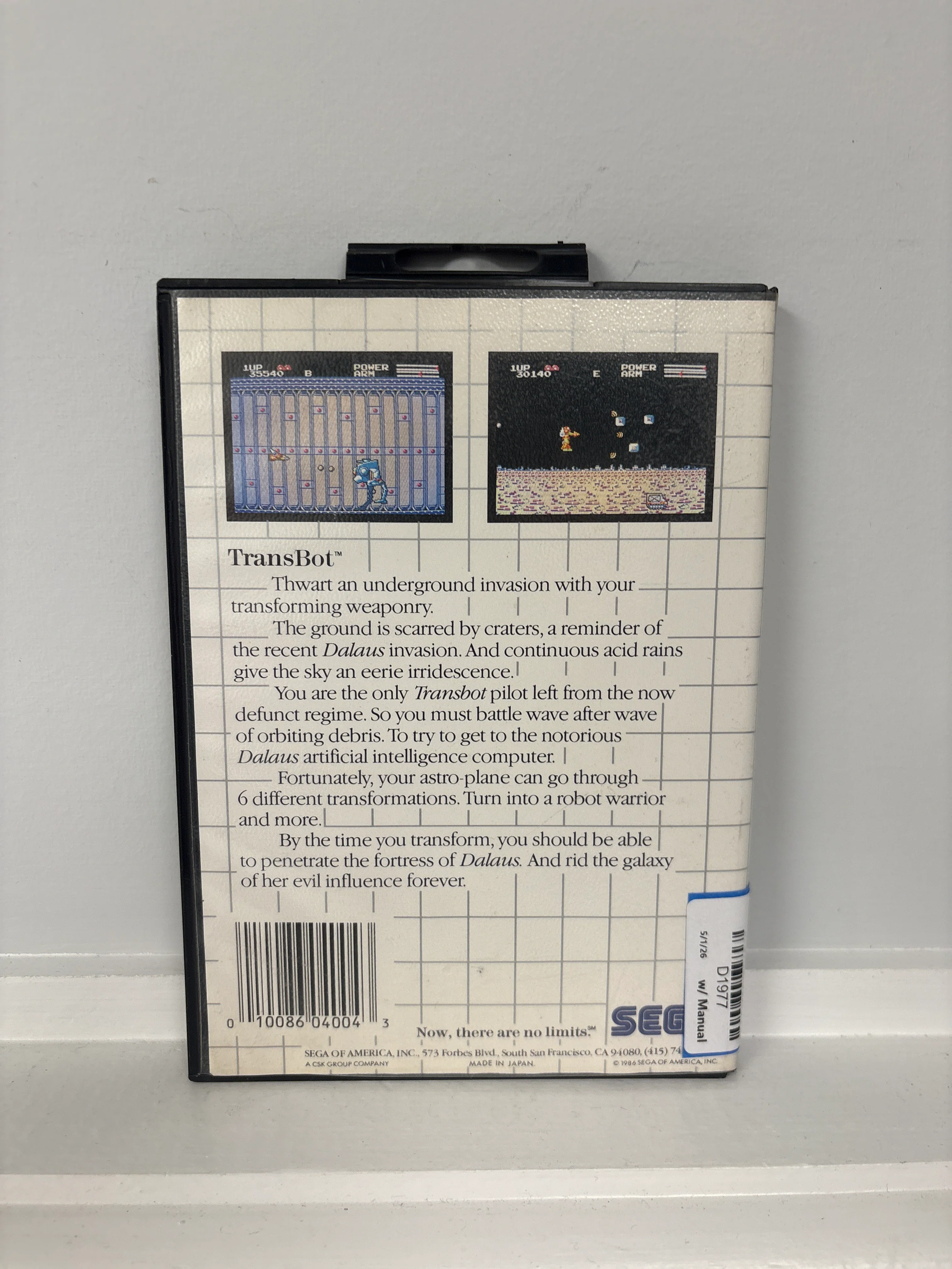 Transbot - Sega Master System - Image 2