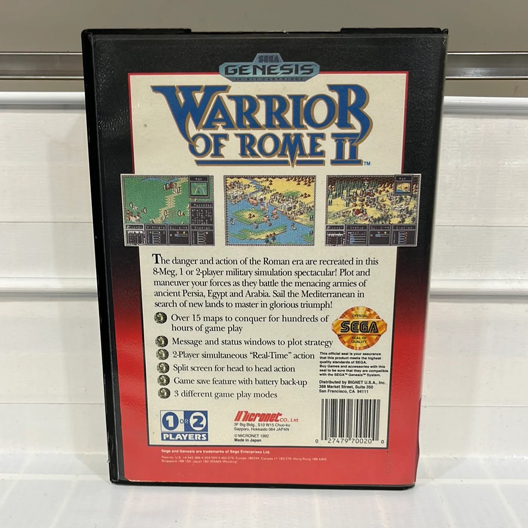 Warrior of Rome II - Sega Genesis - Image 2