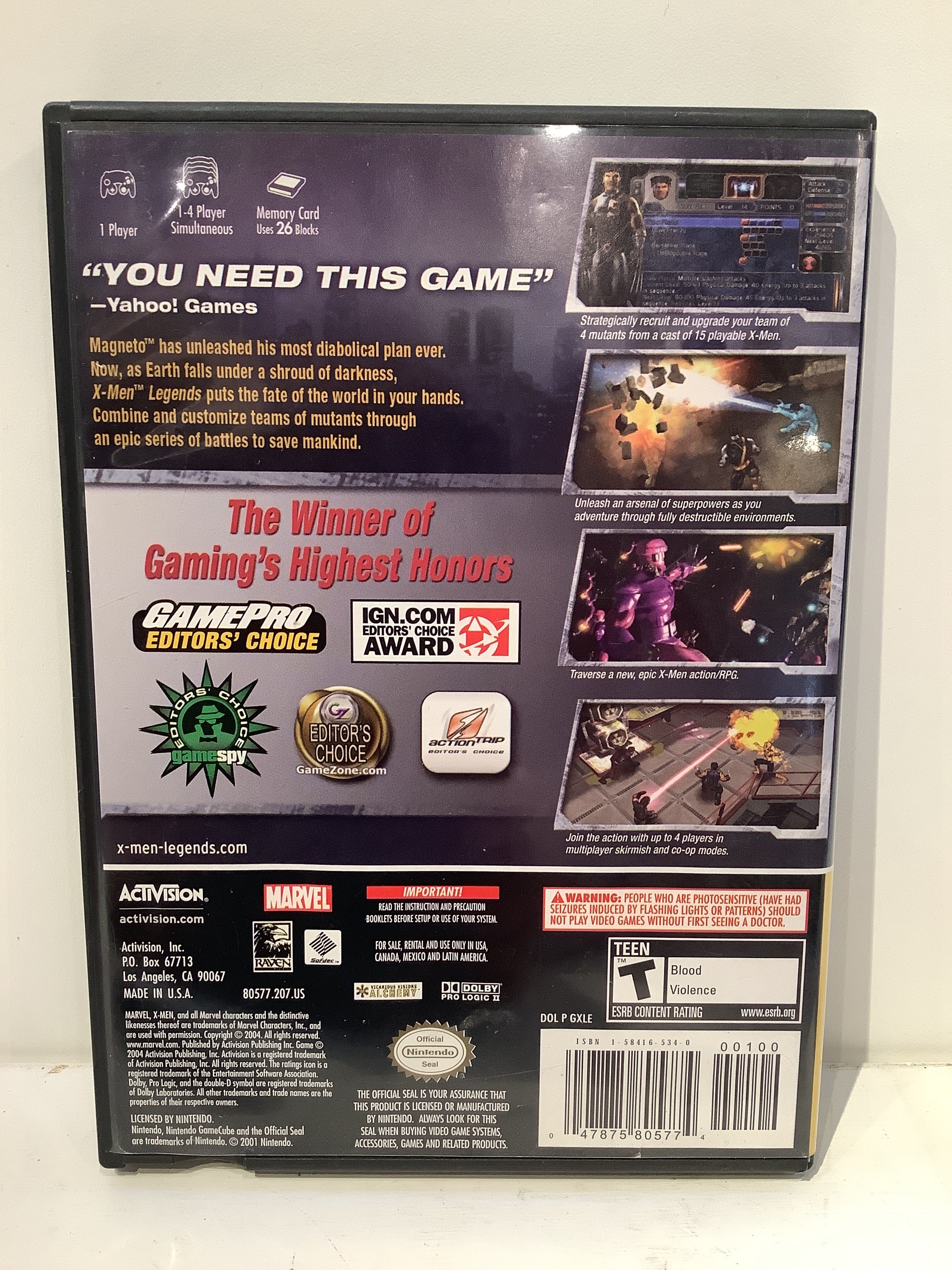 X-men Legends [Player's Choice] - Gamecube - Image 2
