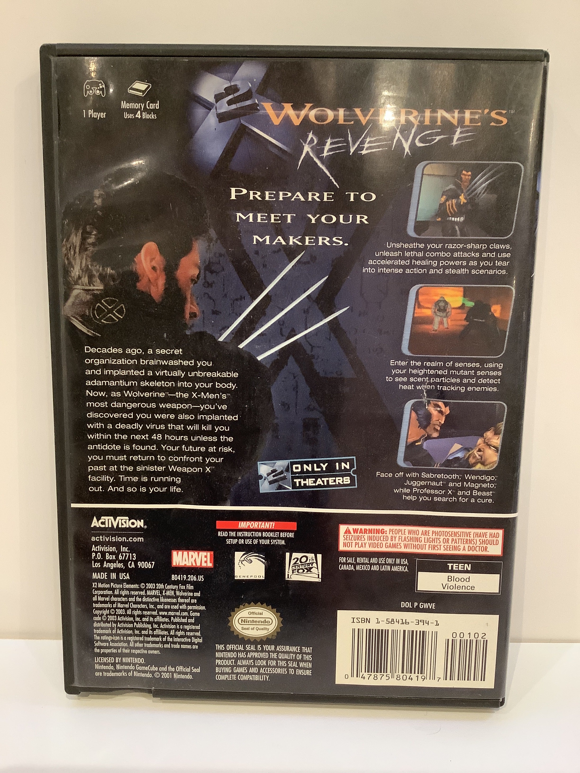X2 Wolverine's Revenge - Gamecube - Image 2
