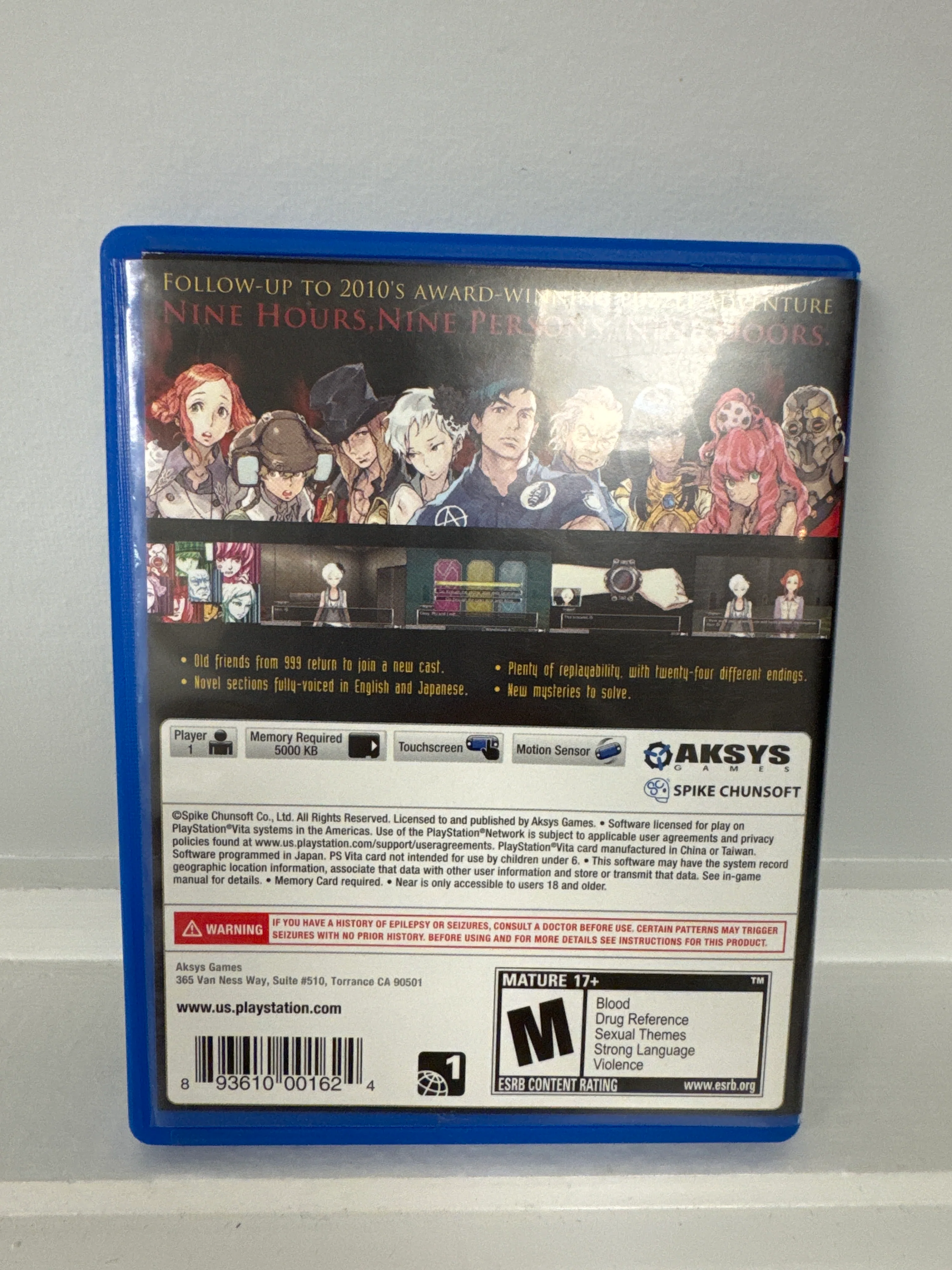 Zero Escape: Virtues Last Reward - Playstation Vita - Image 2